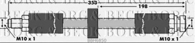 BORG & BECK bbh6850 -  Тормозной шланг